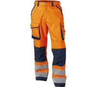 Dassy Pantalon haute visibilité mit Poches genouillères Chicago PESCO74 Neonorange/bleu foncé 54/Kurz