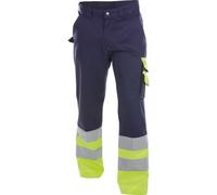 Dassy Pantalon haute visibilité Omaha PESCO64 Bleu foncé/Neonjaune 56/Lang