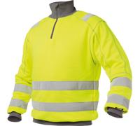 Dassy Sweat-shirt haute visibilité Denver PESCO84 Neonjaune/gris ciment 4XL