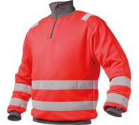 Dassy Sweat-shirt haute visibilité Denver PESCO84 Neonrouge/gris ciment L