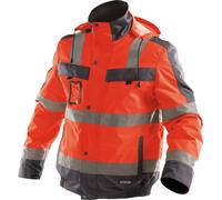 Dassy Veste de sécurité hiver Lima PES70 Neonrouge/gris ciment XS