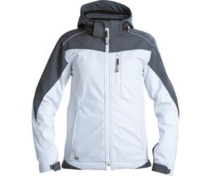 Dassy Veste Softshell bicolore pour femme Jakarta Women PES21 blanc/gris ciment XL