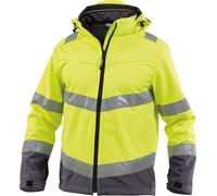 Dassy Veste Softshell de sécurité Malaga PES74 Neonjaune/gris ciment S
