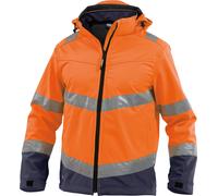 Dassy Veste Softshell de sécurité Malaga PES74 Neonorange/bleu foncé S