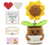DASUTA Coffret cadeau d'appréciation des enseignants - Poupée tournesol porte-bonheur et souvenirs, décoration de maison et de bureau, cadeau de remerciement pour les enseignants, l'obtention d'un