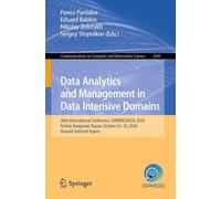 Data Analytics and Management in Data Intensive Domains: 26th International Conference, Damdid/Rcdl 2024, Nizhny Novgorod, Russia, October 23-25, 2024, Revised Selected Papers