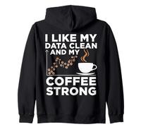 Data Clean Coffee Strong Data Scientist Analyste Programmeur Sweat à Capuche