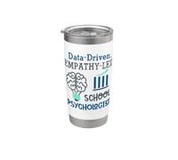 Data-Driven Empathy-Led School Psychologist Brain Graphic Gobelet isotherme en acier inoxydable double paroi