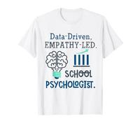 Data-Driven Empathy-LED School Psychologist Brain Graphic T-Shirt