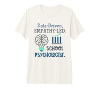 Data-Driven Empathy-LED School Psychologist Brain Graphic T-Shirt Haut de Gamme