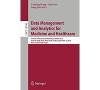 Data Management And Analytics For Medicine And Healthcare