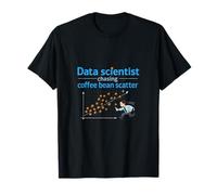 Data Scientist Coffee Bean Scatterplot Meeting Humour T-Shirt