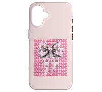 Data Scientist Science Graph Girl Coquette Bow Rose Coque pour iPhone 16
