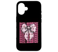 Data Scientist Science Graph Girl Coquette Bow Rose Coque pour iPhone 16