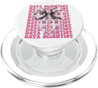 Data Scientist Science Graph Girl Coquette Bow Rose PopSockets PopGrip pour MagSafe