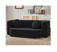 DataBaste Canapé à Compression，Canapé-lit Confortable，pour Salon et Chambre à Coucher(Black,150 * 60 * 60cm/59 * 23.6 * 23.6in)