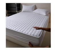 DataBaste Drap Housse，Housse de Matelas，Grand Bonnet ，3 Pièces ，avec Élastique Tout Autour，Comprend 2 Taies d'oreiller，pour Matelas Épais(White,120 * 200cm/47.2 * 78.7in)