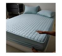 DataBaste Drap Housse，Housse de Matelas，Grand Bonnet ，3 Pièces ，avec Élastique Tout Autour，Comprend 2 Taies d'oreiller，pour Matelas Épais(Blue,200 * 220cm/78.7 * 86.6in)