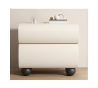 DataBaste Table d'appoint Moderne，Table de Chevet，avec 2 Tiroirs，pour Bureau Chambre Salon(White,45 * 40 * 50cm/17.7 * 15.7 * 19.7in)
