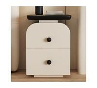 DataBaste Table de Nuit Moderne，Commode Chambre，avec 2 Tiroirs，pour Bureau Chambre Salon(Black,25 * 40 * 50cm/9.8/15.7 * 19.7in)