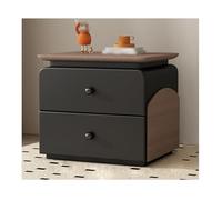 DataBaste Table de Nuit Moderne，Commode Chambre，avec 2 Tiroirs，pour Chambre Salon(Black,40 * 40 * 48cm/15.7 * 15.7 * 18.9in)
