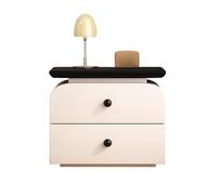 DataBaste Table de Nuit Moderne，Table d’Appoint，Commode Chambre，avec 2 Tiroirs，pour Bureau Chambre Salon(Black,45 * 40 * 48cm/17.7 * 15.7 * 18.9in)