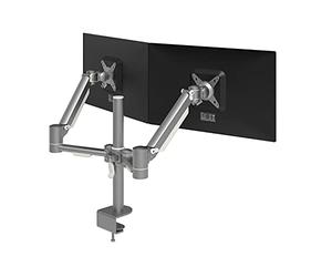 Dataflex 862 Scrivania Argento (dataflex Viewmate Dual Monitor Arm - Silver - Desk Clamp And Bolt Through - Independent Height And Depth Adjustment [