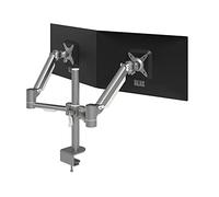 Dataflex 862 Support de table pour TV à écran plat Bureau Argent (Dataflex Viewmate double moniteur arm - silver - clamp and bolt through - Independent height and depth adjustment [5Years