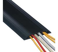 Dataflex Addit Couvercle de Câble 150cm Noir- Protecteur de câble Droit avec revêtement antidérapant, 3 Grands chemins de câbles séparés, Convient pour 6 câbles de 7mm, Bande Auto-adhésive