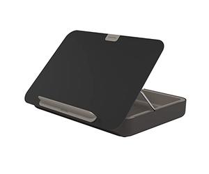 Dataflex Bento® Boîte à Accessoires Ergonomique 903 Noir - Support pour Ordinateur Portable, Support pour Tablette, Porte-Documents, Rangement, Couvercle réglable, capacité de Charge de 6 kg