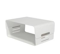 Dataflex Bento Rehausseur Écran - Réglable 120 Blanc - Support de moniteur réglable en hauteur, optimise la posture, capacité de charge de 20 kg, stable et sans rayures