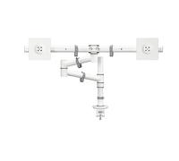 Dataflex Viewgo Bras Support Écran - Bureau 130 Blanc, Bras ergonomique peu encombrant pour 2 écrans, réglage en hauteur 210mm, Max. 4kg par moniteur, Supporte les modes Portrait et Paysage, Installation facile