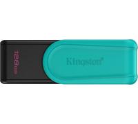 DataTraveler Exodia S USB Flash Drive - 128GB - USB 3.2 Gen 1 - USB Type A - Black/Turquoise - DTXS/128GB