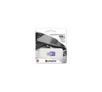 datatraveler microduo 3c lecteur usb flash 128 go usb type-a / usb type-c 3. 2 gen 1 (3. 1 gen 1) acier inoxydable, violet