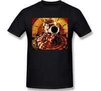 Date A Live Kurumi Tokisaki Men's Comfortable Short Sleeve Shirts Crew Neck Personality Fashion T-Shirt Black Manches Courtes(XX-Large)