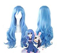 DATE A LIVE Yoshino 70 cm de Long bleu perruque ondulée résistant à la chaleur cheveux synthétiques Cosplay Costumes fête d'halloween + casquette de perruque gratuite