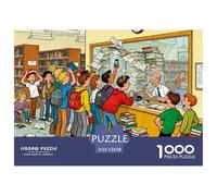 Date Limite pour Le Retour des Livres à la bibliothèque Puzzle en Bois Imperméable DIY Puzzles De 1000 Pièces pour Adultes Impossible De Décoration pour La Maison