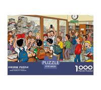 Date Limite pour Le Retour des Livres à la bibliothèque Puzzle en Bois Imperméable Puzzles De 1000 Pièces pour Adultes Impossible Jeux Éducatifs