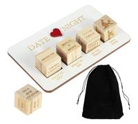 Date Night Dice Wooden Date Night Ideas Ideas Dice With Rangement Sag Romantic Wood Couple Date Night Dice Game réutilisable Action Décision Dice pour les couples Anniversaire de la Saint-Valentin BOB