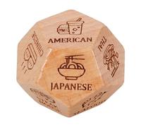 Date Night Jeu de dés pour Couples, Cubes de décision Alimentaires en Bois, 12 Motifs à emporter, Dîner Decider Cube pour la Saint-Valentin, Un Anniversaire, Noël, Cadeau Amusant