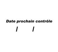 Date Prochain Contrôle - 15x6cm - Sticker/Autocollant