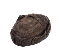 Dates Perruque de cheveux humains toupet for hommes Mono et Pu avec avant en dentelle 6 "système remplacement S'adapter étroitement(8x10)