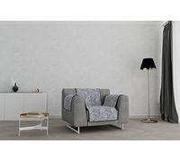 Datex “Glamour” Housse de canapé antidérapante, Bleu foncé, 1 Place