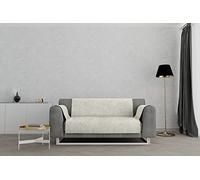 Datex “Glamour” Housse de canapé antidérapante, Crème, 2 Places