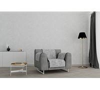 Datex “Glamour” Housse de canapé antidérapante, Gris foncé, 1 Place