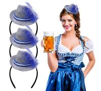 DATIFF Set de 3 pièces Oktoberfest seppelhut hairsband, Bavaria Tyrol cap, Bavaria trachtenhut headwear, Tyrol Oktoberfest chapeau, volksfest seppl hommes et femmes chapeaux