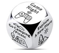 Dating Dice Food Movie Daily Leisure Activity Decision Dice Stainless Steel Dices for Couples Girlfriend Boyfriend Wife Husband on Anniversary Valentines Funny Gifts for Him Her