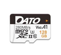 DATO Carte microSD Lightning 128 Go, UHS-II, A1, C10, U3, V60, Full HD, 4K, jusqu'à 280/180 Mo/s - Carte mémoire microSDXC pour téléphones, appareils photo, appareils de jeu portables