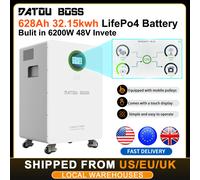 DATOUBOSS 16kwh/32kwh lifepo4 batterie 48v et onduleur intégré 6200W amovible avec roulettes et écran tactile DT-JC6216