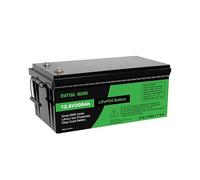 DATOUBOSS Batterie 12V 200Ah LiFePO4, batterie lithium 2560Wh avec BMS 200A, 4500-15000 cycles profonds, prise en charge en connexion série/parallèle, pour camping-car, panneau solaire, marine, ménage